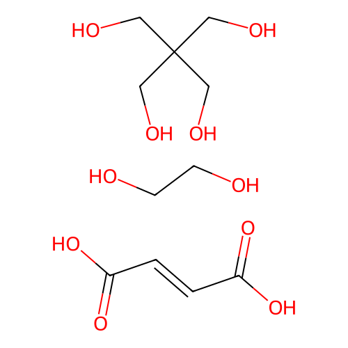 2,2-bis(hydroxymethyl)propane-1,3-diol;(E)-but-2-enedioic acid;ethane-1,2-diol structure