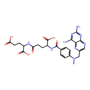 4-Amino-4-deoxy-N10-methylpteroylglutamyl-g-glutamate structure