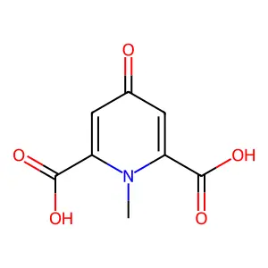 1-Methyl-4-oxo-1,4-dihydropyridine-2,6-dicarboxylic acid structure