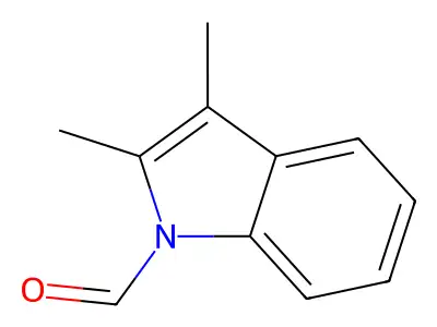 2,3-Dimethylindole-1-carbaldehyde structure