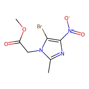 Methyl 2-(5-bromo-2-methyl-4-nitro-1H-imidazol-1-yl)acetate structure