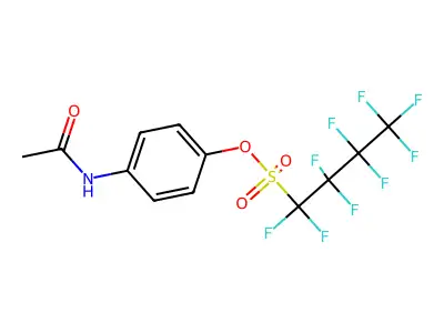 4-Acetamidophenyl nonafluorobutane-1-sulfonate structure