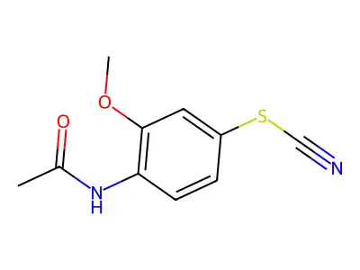 4-Acetamido-3-methoxyphenyl thiocyanate structure