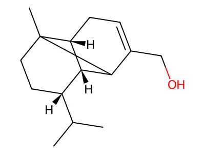 (1-Methyl-8-(propan-2-yl)tricyclo(4.4.0.0~2,7~)dec-3-en-3-yl)methanol structure