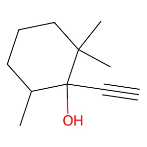 Cyclohexanol, 1-ethynyl-2,2,6-trimethyl-, (1R,6S)-rel- structure