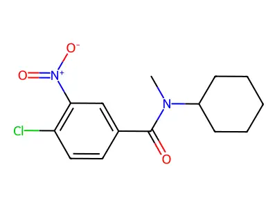 4-chloro-N-cyclohexyl-N-methyl-3-nitrobenzamide structure