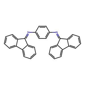 N1,N4-di(9H-fluoren-9-ylidene)-1,4-benzenediamine structure
