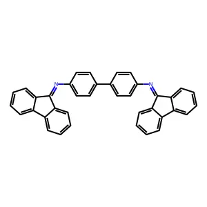 N-[4-[4-(fluoren-9-ylideneamino)phenyl]phenyl]fluoren-9-imine structure