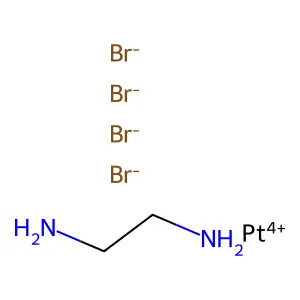 四溴(1,2-乙二胺-N,N)铂 structure