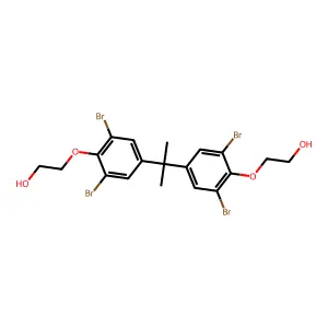 2,2-Bis(3,5-dibromo-4-(2-hydroxyethoxy)phenyl)propane structure