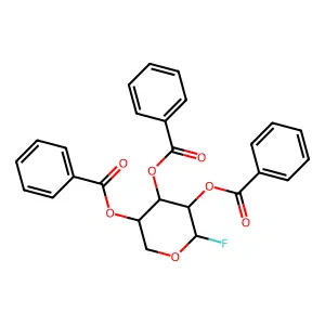 2,3,4-Tri-O-benzoylpentopyranosyl fluoride structure