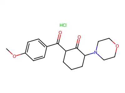 2-(4-Methoxybenzoyl)-6-(morpholin-4-yl)cyclohexan-1-one--hydrogen chloride (1/1) structure