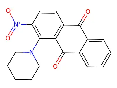 2-Nitro-1-piperidin-1-ylanthracene-9,10-dione structure