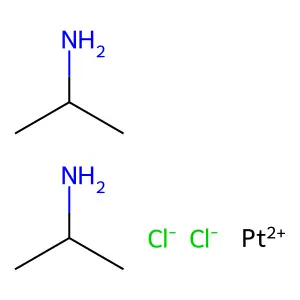 (SP-4-2)-dichlorobis(2-propanamine)platinum structure