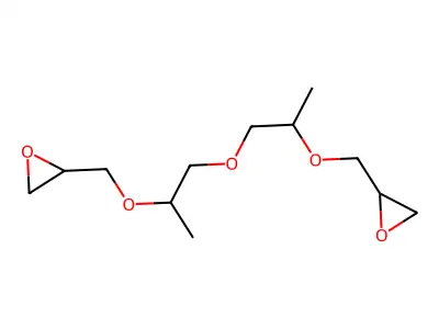 2,2'-(Oxybis((methyl-2,1-ethanediyl)oxymethylene))bis(oxirane) structure