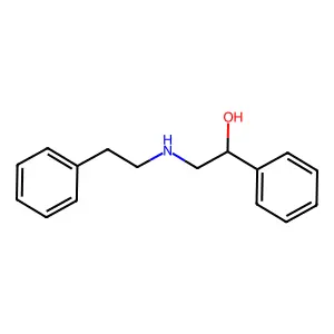 Benzyl alcohol, alpha-(phenethylamino)methyl- structure