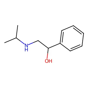 alpha-(((1-Methylethyl)amino)methyl)benzenemethanol structure