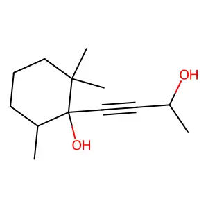 1-(3-Hydroxybut-1-yn-1-yl)-2,2,6-trimethylcyclohexan-1-ol structure