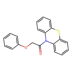 10H-Phenothiazine, 10-(phenoxyacetyl)- structure