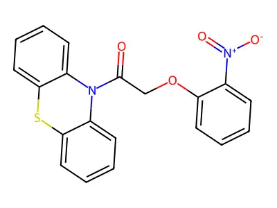 10H-Phenothiazine, 10-((2-nitrophenoxy)acetyl)- structure