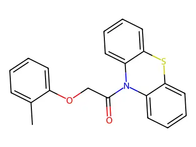 10H-Phenothiazine, 10-((2-methylphenoxy)acetyl)- structure