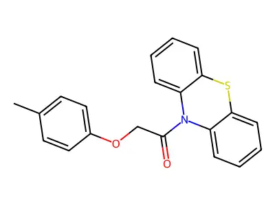 10H-Phenothiazine, 10-((4-methylphenoxy)acetyl)- structure