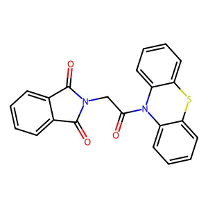 2-[2-oxo-2-(10H-phenothiazin-10-yl)ethyl]-1H-isoindole-1,3(2H)-dione structure