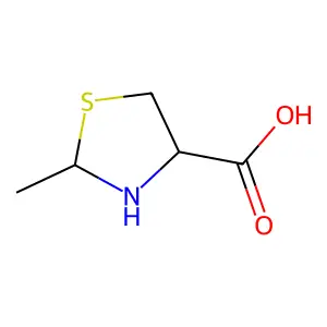 2-Methyl-4-thiazolidinecarboxylic acid, (2R-cis)- structure