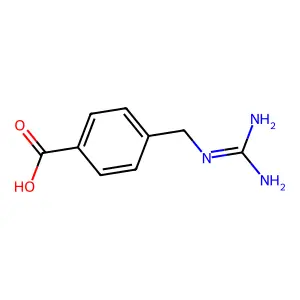 4-{[(Diaminomethylidene)amino]methyl}benzoic acid structure