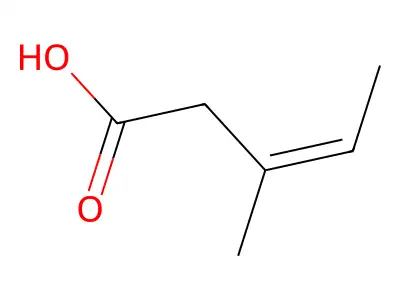 3-Methyl-3Z-Pentenoic Acid structure