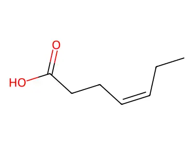 (4Z)-4-Heptenoic acid structure