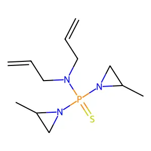 Phosphine sulfide, bis(2-methyl-1-aziridinyl)diallylamino- structure