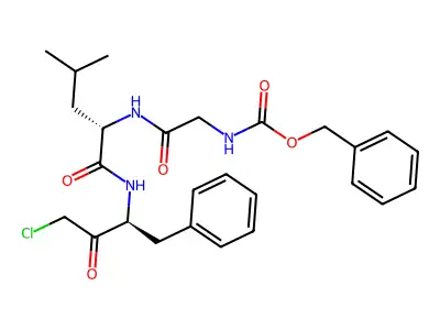 Cbz-Gly-DL-Leu-DL-Phe-CH2Cl structure