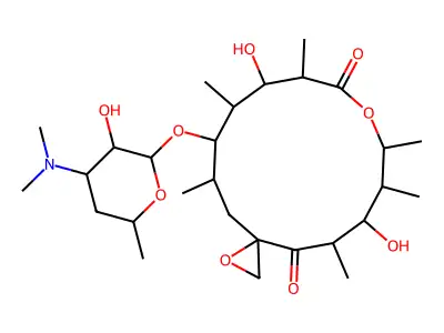 Deoleandrosyl-oleandomycin structure
