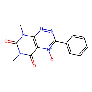 Pyrimido(5,4-e)-1,2,4-triazine-5,7(6H,8H)-dione, 6,8-dimethyl-3-phenyl-, 4-oxide structure