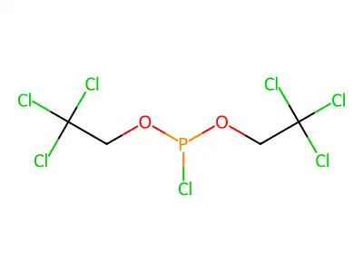 Bis(2,2,2-trichloroethyl) phosphorochloridoite structure