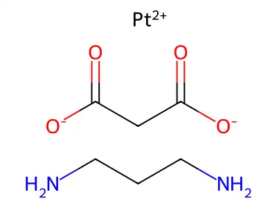 丙二酸-1,3-丙二胺合铂(II) structure