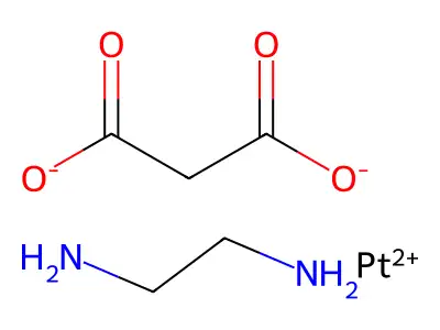 Platinum,2-ethanediamine-N,N')(propanedioato(2-)-O,O')-, (SP-4-2)- structure