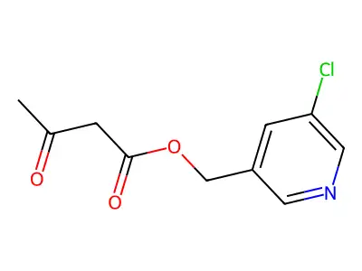 Butanoic acid, 3-oxo-, (5-chloro-3-pyridinyl)methyl ester structure