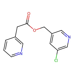 (5-Chloro-3-pyridinyl)methyl 3-pyridineacetate structure