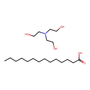 Tetradecanoic acid, compd. with 2,2',2''-nitrilotris[ethanol] (1:1) structure