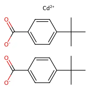 Benzoic acid, 4-(1,1-dimethylethyl)-, cadmium salt (2:1) structure