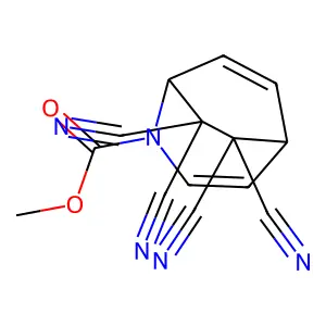 Methyl 8,8,9,9-tetracyano-2-azabicyclo[3.2.2]nona-3,6-diene-2-carboxylate structure