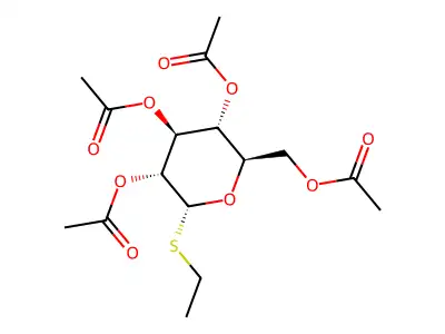 [(2R,3S,4S,5S,6R)-3,4,5-triacetyloxy-6-ethylsulfanyloxan-2-yl]methyl acetate structure