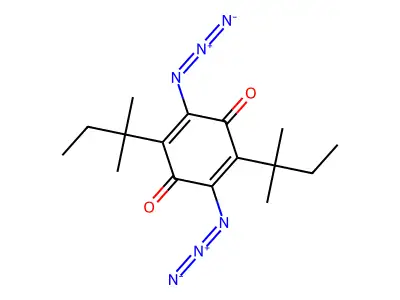 2,5-Diazido-3,6-bis(2-methylbutan-2-yl)cyclohexa-2,5-diene-1,4-dione structure