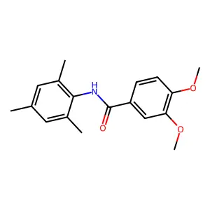 3,4-dimethoxy-N-(2,4,6-trimethylphenyl)benzamide structure