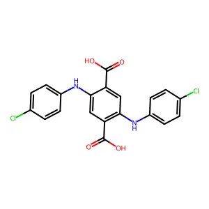 1,4-Benzenedicarboxylic acid, 2,5-bis[(4-chlorophenyl)amino]- structure