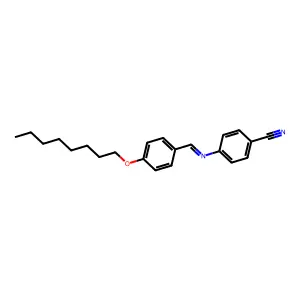 p-Octyloxybenzylidene p-cyanoaniline structure