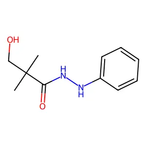Propanoic acid, 3-hydroxy-2,2-dimethyl-, 2-phenylhydrazide structure