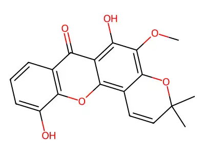 Caledonixanthone E structure